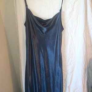 Gunmetal Maxi Slip Dress